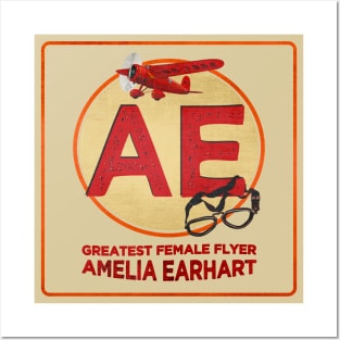 Little Red Bus • Amelia Earhart • "Greatest Female Flyer" Posters and Art